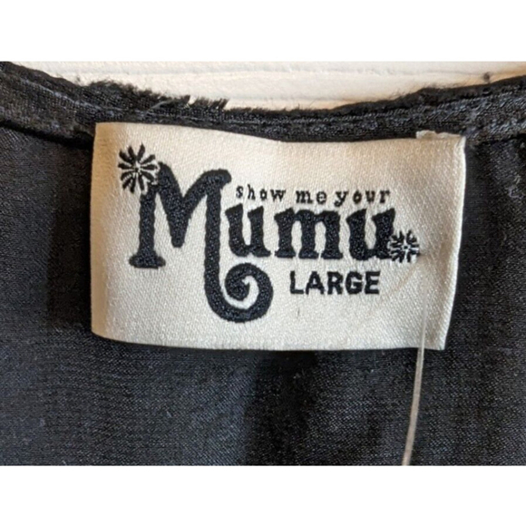 Show Me Your Mumu Women L Black Jenna Jumpsuit Flutter Maxi New - Picture 3 of 12